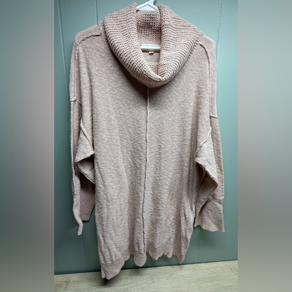 Vince Camuto Blush Cowl Neck Oversized Sweater